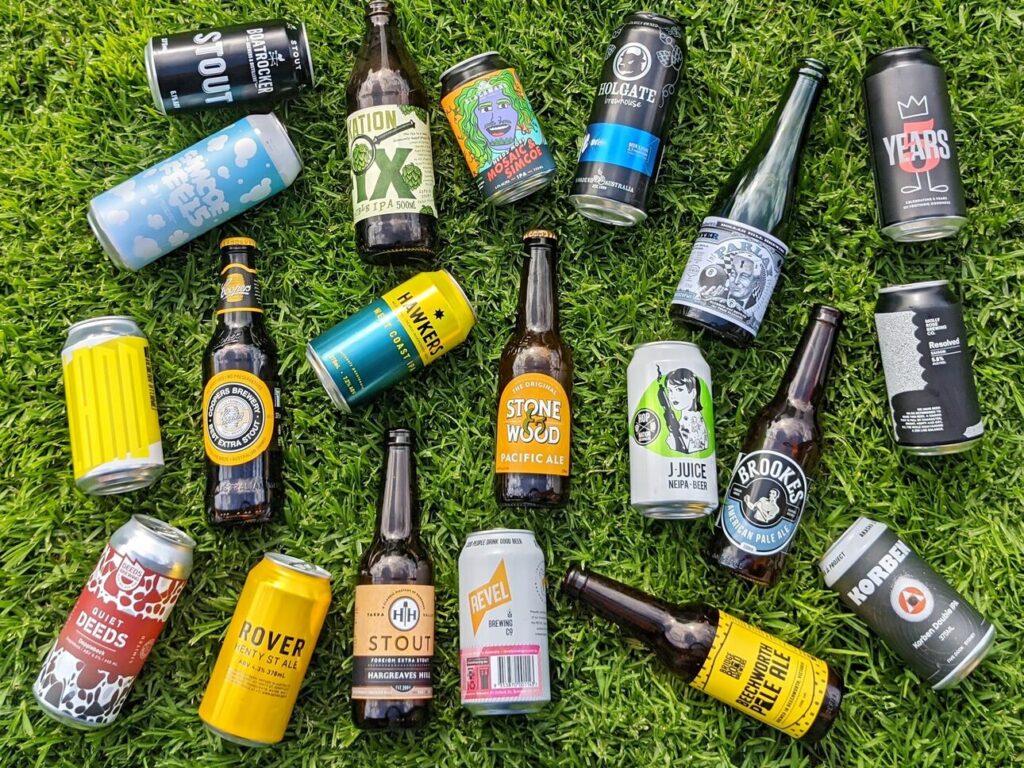 A picture of many Australian craft beers