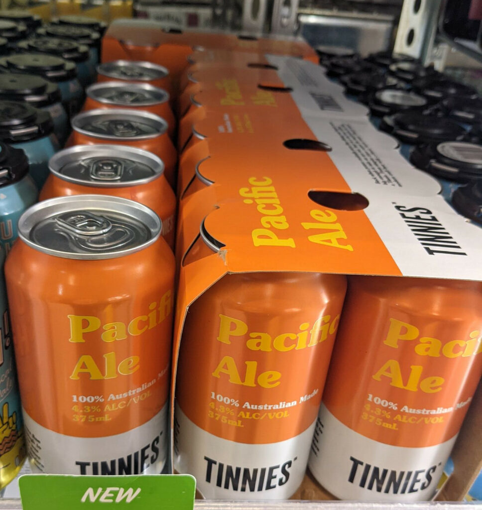 Tinnies Pacific Ale Cans at Coles Liquorland